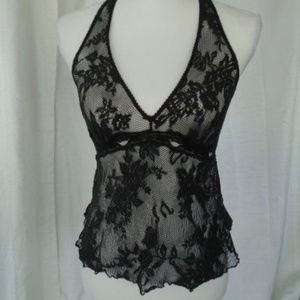 Victoria's Secret Black Lace Halter Bra